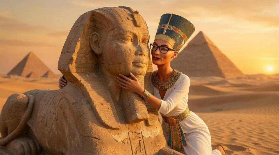 Nefertiti e a Esfinge - Lei de AMRA